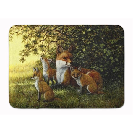 Carolines Treasures Foxes Resitng Under the Tree Machine Washable Memory Foam Mat BDBA0382RUG